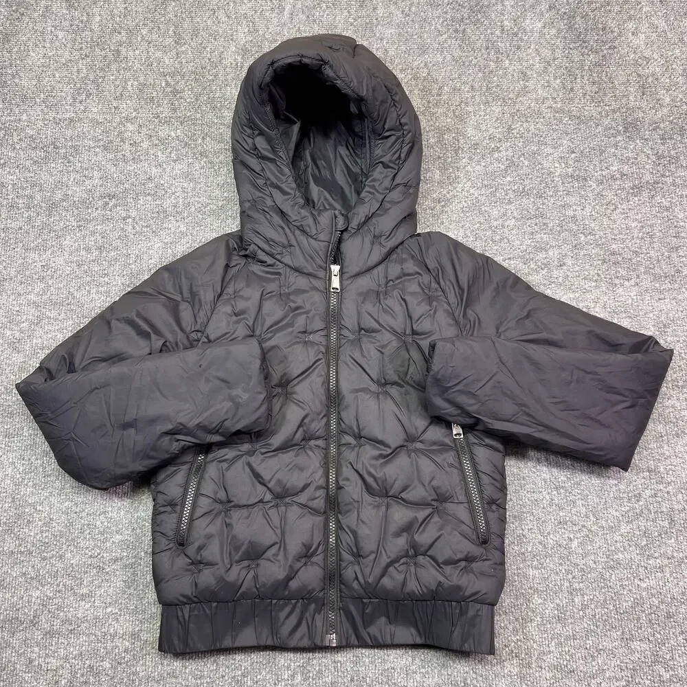 The North Face Puffer Jacket Girls M (10/12) Black Hooded Insulated Winter